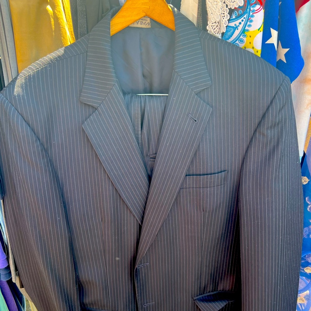 Grey pinstripe suit Like new